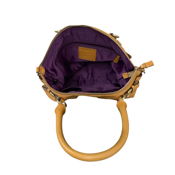 COACH Lindsay Mustard Yellow Satchel - Picture 5 of 10